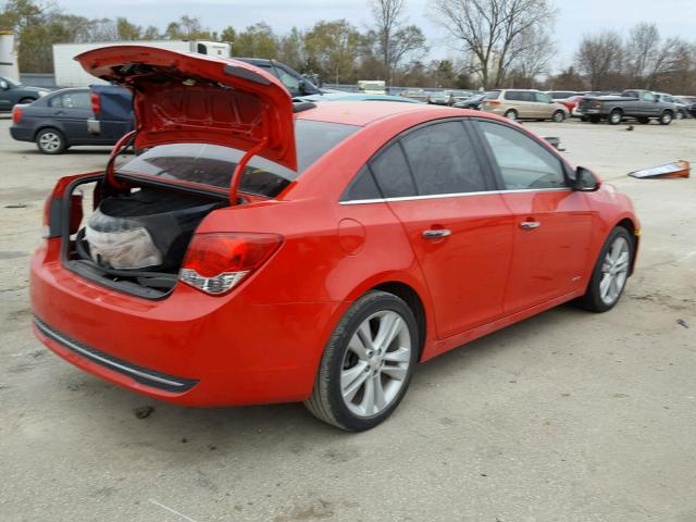 1G1PG5SB1F7148916 - 2015 CHEVROLET CRUZE LTZ RED photo 4