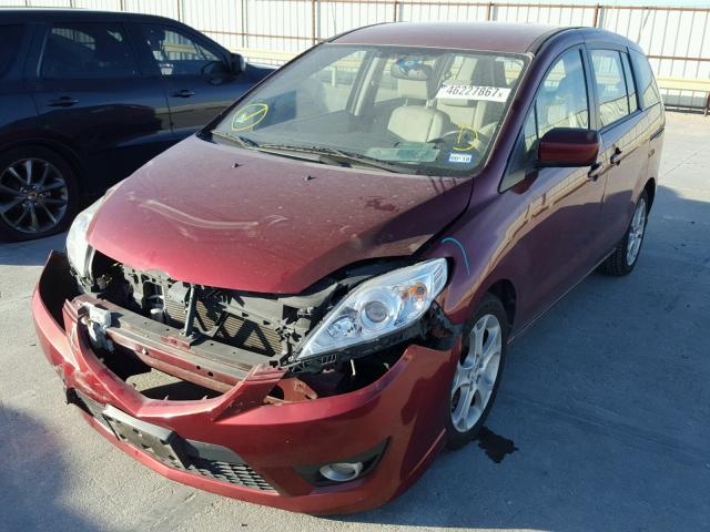 JM1CR2W31A0383593 - 2010 MAZDA 5 RED photo 2