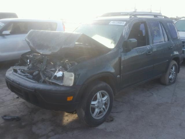 JHLRD18621C007352 - 2001 HONDA CR-V EX GREEN photo 2