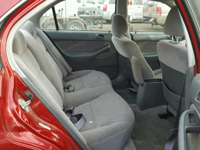 1HGEJ667XWL036605 - 1998 HONDA CIVIC LX RED photo 6