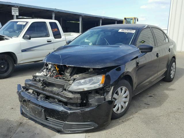 3VW2K7AJ7DM254887 - 2013 VOLKSWAGEN JETTA BASE BLACK photo 2