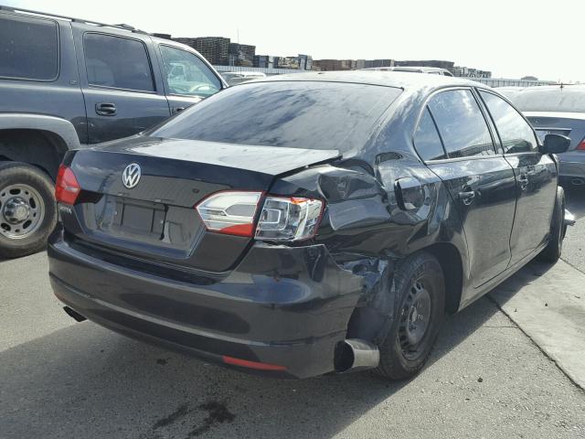 3VW2K7AJ7DM254887 - 2013 VOLKSWAGEN JETTA BASE BLACK photo 4