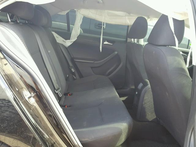 3VW2K7AJ7DM254887 - 2013 VOLKSWAGEN JETTA BASE BLACK photo 6