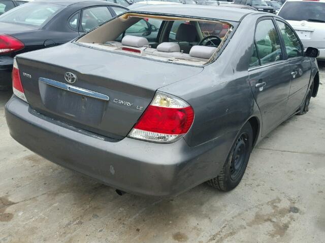 4T1BE32K25U537409 - 2005 TOYOTA CAMRY LE GRAY photo 4