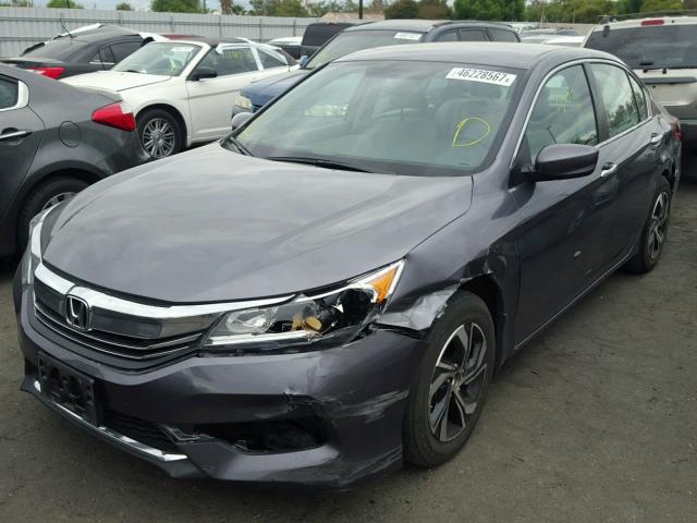 1HGCR2F31GA232712 - 2016 HONDA ACCORD LX GRAY photo 2