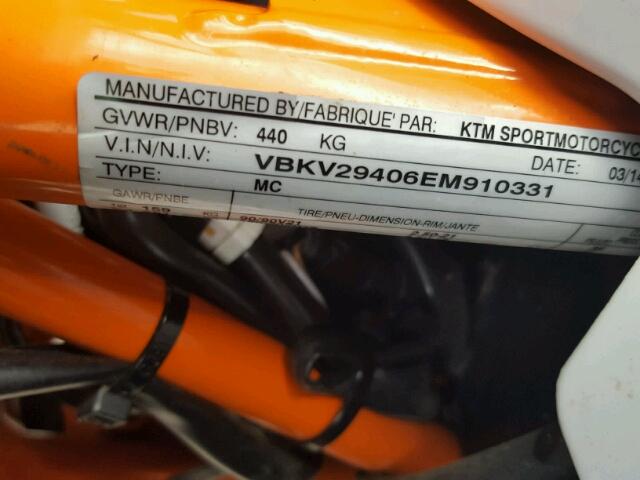 VBKV29406EM910331 - 2014 KTM 1190 ADVEN BLACK photo 10