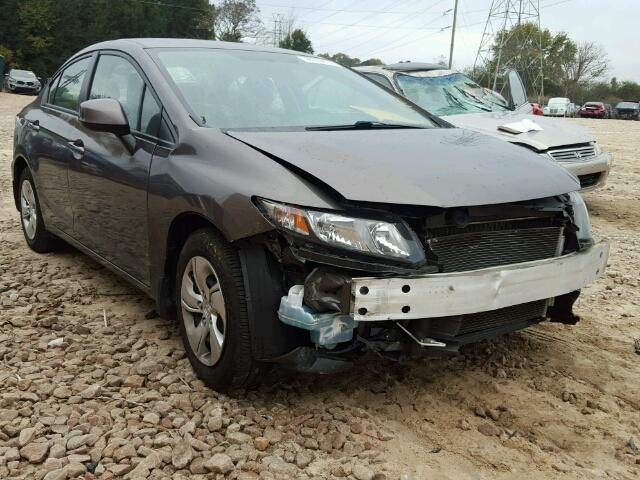 2HGFB2F53DH590930 - 2013 HONDA CIVIC LX GRAY photo 1