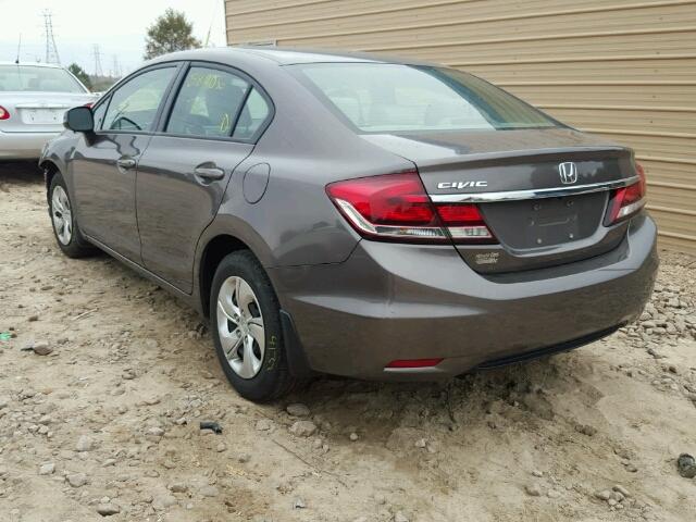 2HGFB2F53DH590930 - 2013 HONDA CIVIC LX GRAY photo 3