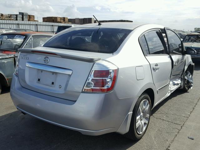 3N1AB6AP1CL748182 - 2012 NISSAN SENTRA 2.0 SILVER photo 4