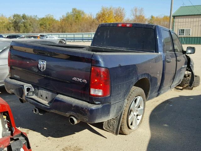 1C6RD7FT6CS304228 - 2012 DODGE RAM 1500 S BLUE photo 4