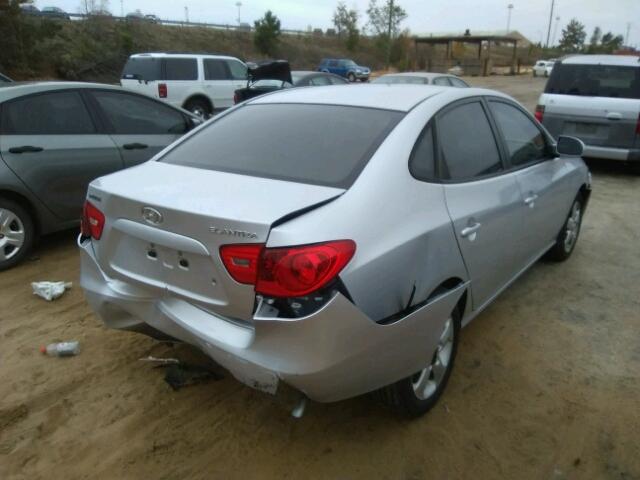 KMHDU46D37U034021 - 2007 HYUNDAI ELANTRA GL SILVER photo 4