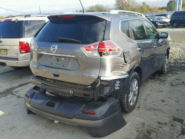 5N1AT2MV4FC927048 - 2015 NISSAN ROGUE S GRAY photo 4