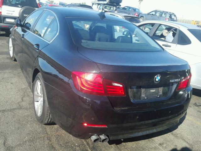 WBAXG5C52DDY36757 - 2013 BMW 528 I BLACK photo 3