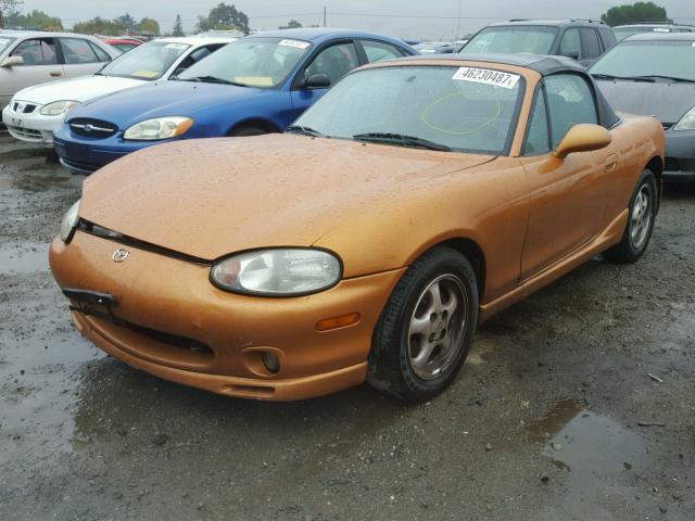 JM1NB353XY0138886 - 2000 MAZDA MX-5 MIATA ORANGE photo 2