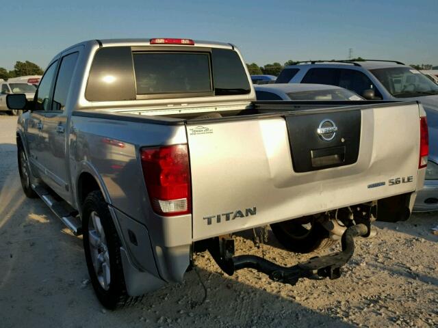 1N6BA07D38N344061 - 2008 NISSAN TITAN XE GRAY photo 3