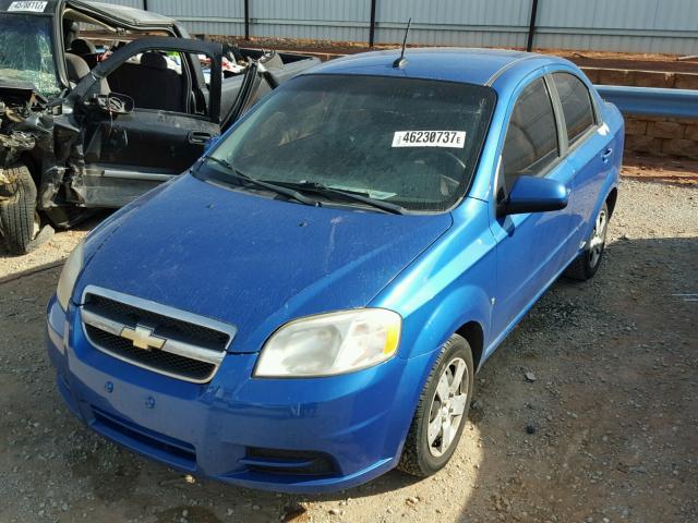 KL1TD56E49B643896 - 2009 CHEVROLET AVEO LS BLUE photo 2