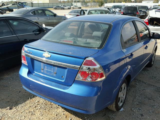 KL1TD56E49B643896 - 2009 CHEVROLET AVEO LS BLUE photo 4