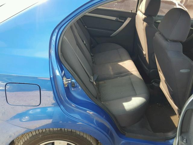KL1TD56E49B643896 - 2009 CHEVROLET AVEO LS BLUE photo 6
