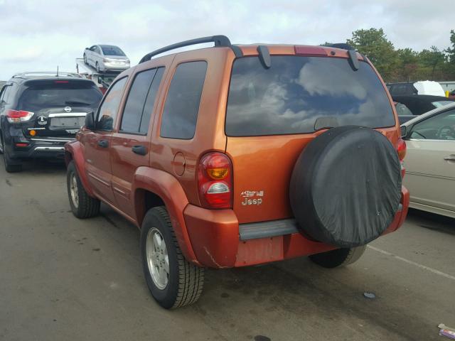 1J4GK58K62W211306 - 2002 JEEP LIBERTY LI ORANGE photo 3