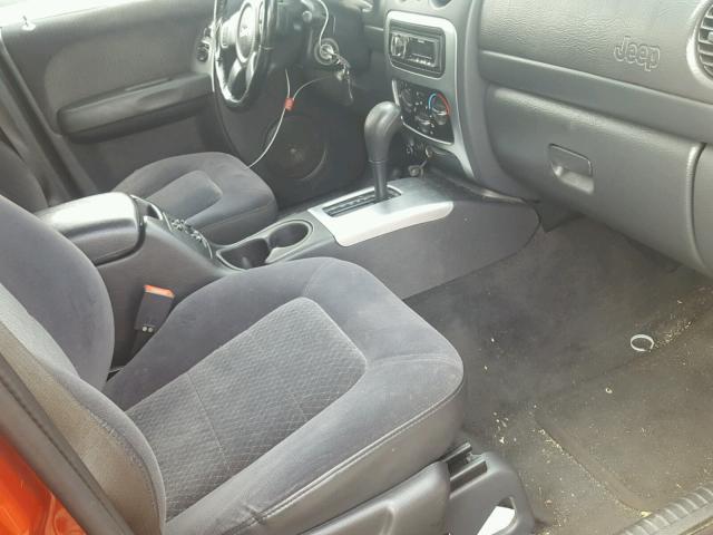 1J4GK58K62W211306 - 2002 JEEP LIBERTY LI ORANGE photo 5