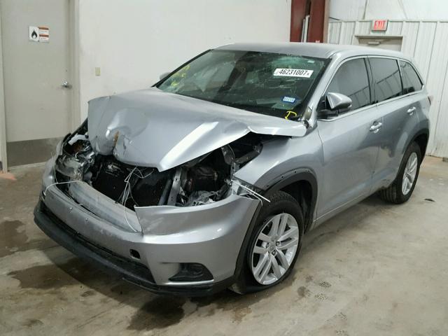 5TDZKRFH8ES018446 - 2014 TOYOTA HIGHLANDER SILVER photo 2