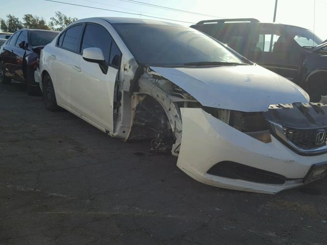 19XFB2F59DE270585 - 2013 HONDA CIVIC LX WHITE photo 1