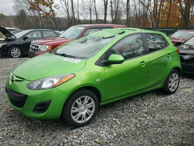 JM1DE1KZ7C0151765 - 2012 MAZDA MAZDA2 GREEN photo 2