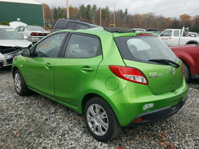 JM1DE1KZ7C0151765 - 2012 MAZDA MAZDA2 GREEN photo 3