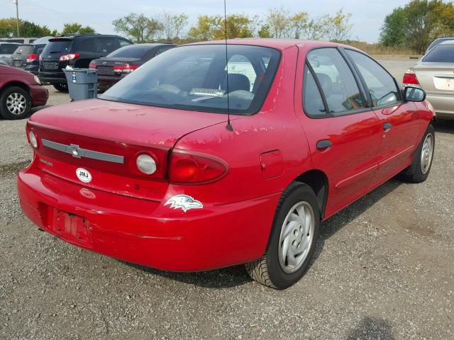 1G1JC52F147267499 - 2004 CHEVROLET CAVALIER RED photo 4