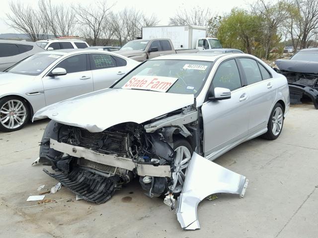 WDDGF4HB6DR285112 - 2013 MERCEDES-BENZ C SILVER photo 2