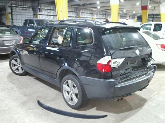 WBXPA73404WB28623 - 2004 BMW X3 2.5I BLACK photo 3