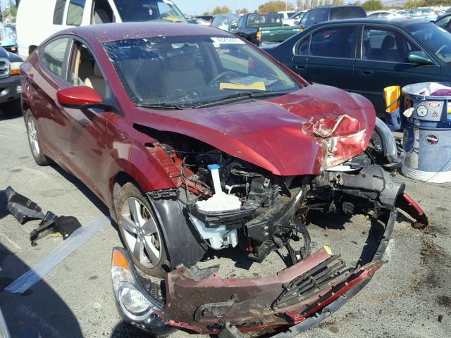 5NPDH4AE7DH345563 - 2013 HYUNDAI ELANTRA GL RED photo 1