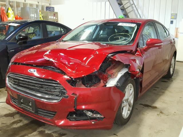 3FA6P0H76GR355987 - 2016 FORD FUSION MAROON photo 2