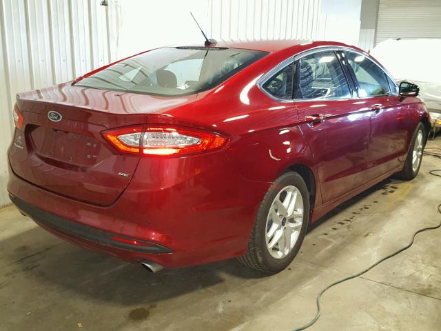 3FA6P0H76GR355987 - 2016 FORD FUSION MAROON photo 4