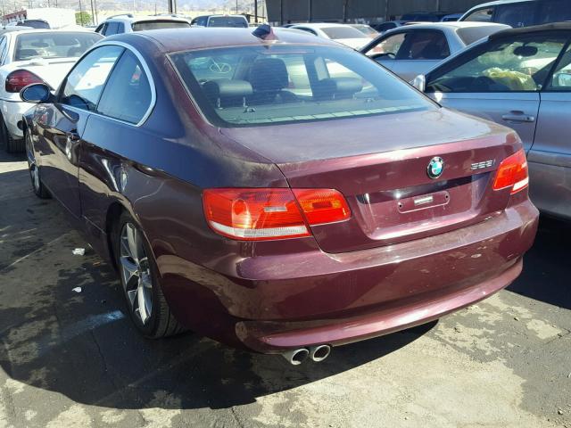 WBAWB33588P134834 - 2008 BMW 328 I BURGUNDY photo 3