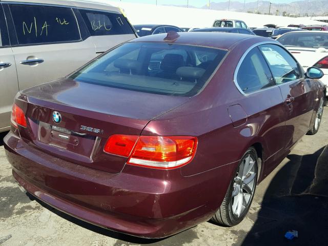 WBAWB33588P134834 - 2008 BMW 328 I BURGUNDY photo 4