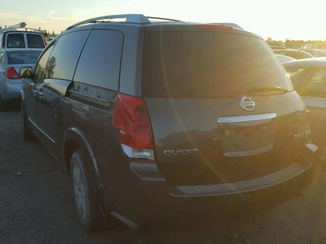 5N1BV28UX7N113864 - 2007 NISSAN QUEST S GRAY photo 3