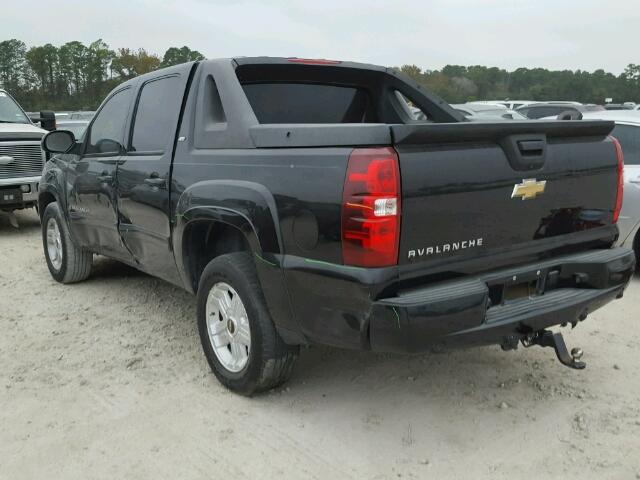 3GNEC22J69G221066 - 2009 CHEVROLET AVALANCHE BLACK photo 3