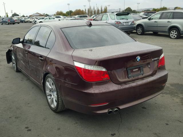 WBANW1C57AC168927 - 2010 BMW 535 I BURGUNDY photo 3