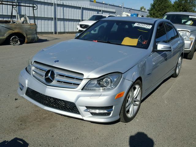 WDDGF4HB9CA642523 - 2012 MERCEDES-BENZ C 250 SILVER photo 2