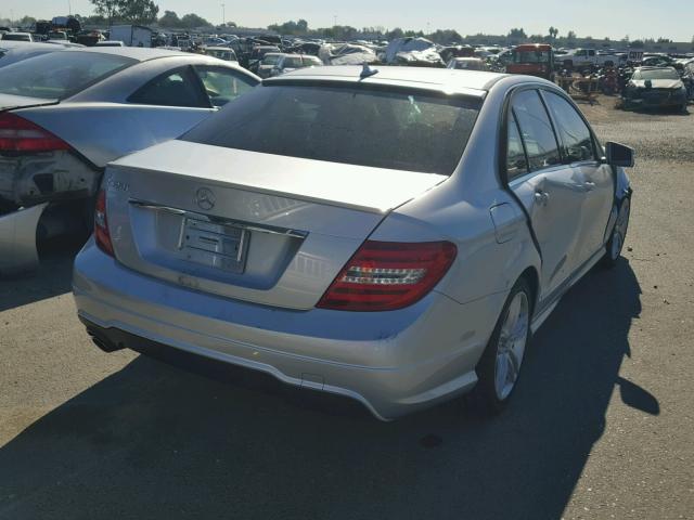 WDDGF4HB9CA642523 - 2012 MERCEDES-BENZ C 250 SILVER photo 4