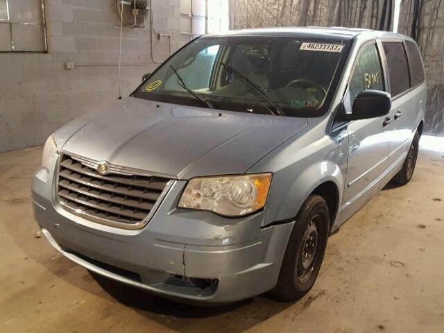 2A8HR44H68R831755 - 2008 CHRYSLER TOWN & COU BLUE photo 2