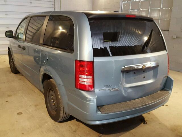 2A8HR44H68R831755 - 2008 CHRYSLER TOWN & COU BLUE photo 3