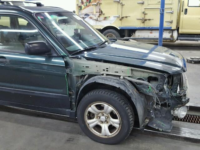 JF1SG63693H738527 - 2003 SUBARU FORESTER 2 GREEN photo 9