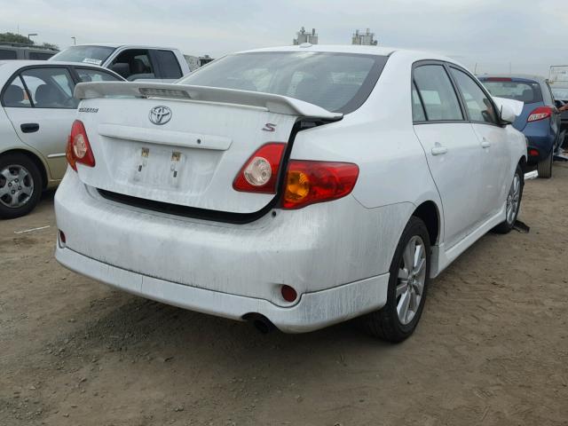 1NXBU40E19Z010313 - 2009 TOYOTA COROLLA BA WHITE photo 4