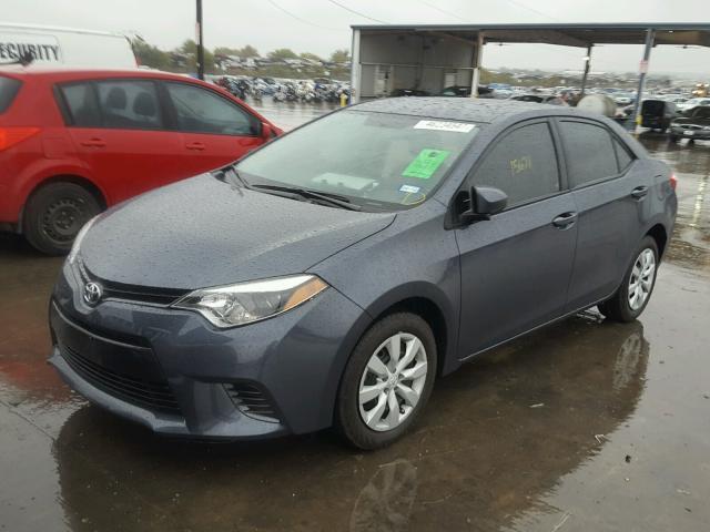 5YFBURHE3GP563576 - 2016 TOYOTA COROLLA L BLUE photo 2