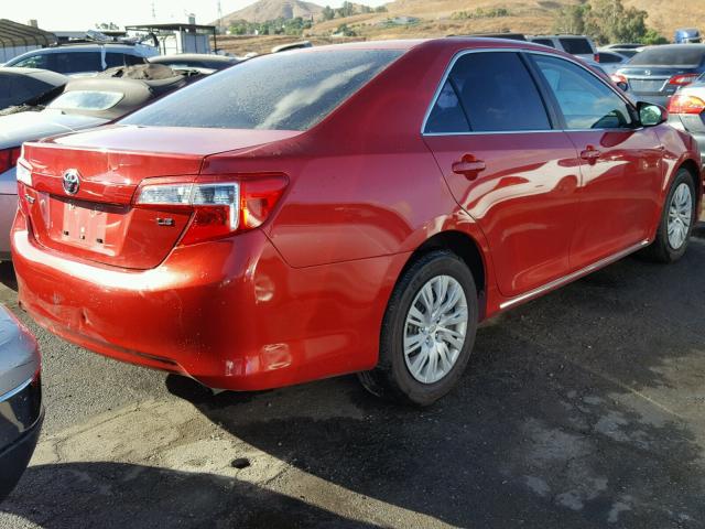 4T4BF1FK3CR229440 - 2012 TOYOTA CAMRY BASE RED photo 4