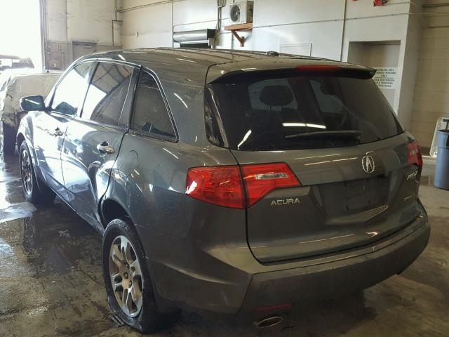 2HNYD28398H504937 - 2008 ACURA MDX TECHNO GRAY photo 3