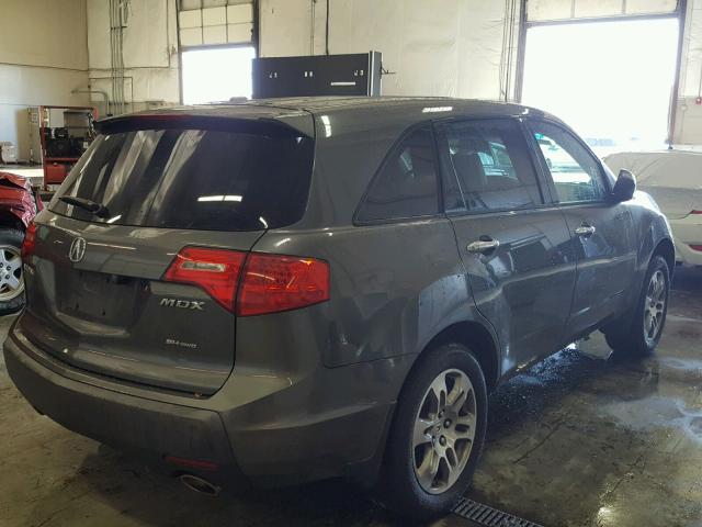 2HNYD28398H504937 - 2008 ACURA MDX TECHNO GRAY photo 4