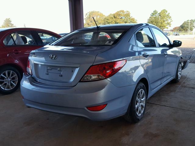 KMHCT4AE4CU169372 - 2012 HYUNDAI ACCENT GLS BLUE photo 4